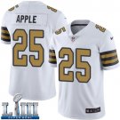 #25 Saints Eli Apple Limited Men's White 2019 Super Bowl LIII Jersey Rush
