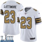 #23 Saints Marshon Lattimore Limited Men's White 2019 Super Bowl LIII Jersey Rush
