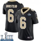 #6 Saints Thomas Morstead Limited Men's Home Black 2019 Super Bowl LIII Jersey