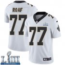 #77 Saints Willie Roaf Limited Men's Road White 2019 Super Bowl LIII Jersey