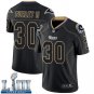 Men's Limited Todd Gurley Rams Lights Out Black 2019 Super Bowl LIII Jersey #30