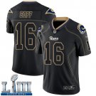 Men's Limited Jared Goff Rams Lights Out Black 2019 Super Bowl LIII Jersey