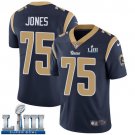 Men's Limited Deacon Jones Rams Navy Blue 2019 Super Bowl LIII Jersey #75 Home