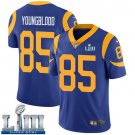 Men's Limited Jack Youngblood Rams Royal Blue 2019 Super Bowl LIII Jersey #85