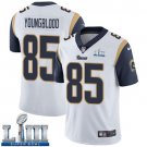Men's Limited Jack Youngblood Rams White 2019 Super Bowl LIII Jersey #85 Road