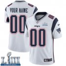 Patriots Limited Men's Road White 2019 Super Bowl LIII Jersey Custom Name And Numberized