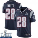 #28 Patriots James White Limited Men's Home Navy Blue 2019 Super Bowl LIII Jersey