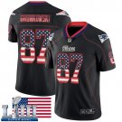 #87 Patriots Rob Gronkowski Limited Men's Black 2019 Super Bowl LIII Jersey USA Flag