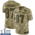 #87 Patriots Rob Gronkowski Limited Men's Camo 2019 Super Bowl LIII Jersey