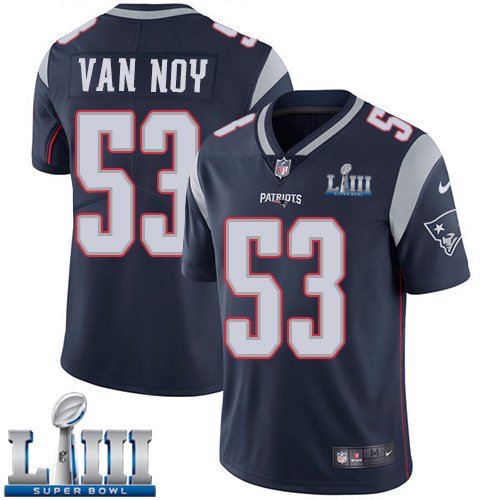 #Patriots Kyle Van Noy Limited Men's Home Navy Blue 2019 Super Bowl LIII Jersey