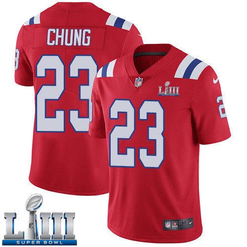 #23 Patriots Patrick Chung Limited Men's Alternate Red 2019 Super Bowl LIII Jersey