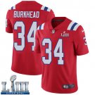 #34 Patriots Rex Burkhead Limited Men's Alternate Red 2019 Super Bowl LIII Jersey