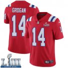#14 Patriots Steve Grogan Limited Men's Alternate Red 2019 Super Bowl LIII Jersey