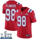 #98 Patriots Trey Flowers Limited Men's Alternate Red 2019 Super Bowl LIII Jersey