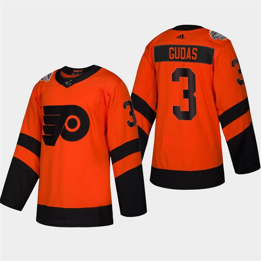 Men's Radko Gudas Flyers Orange 2019 Stadium Series Stitched Jersey