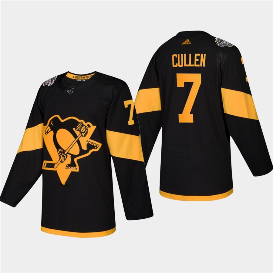 Men's Matt Cullen Penguins Black 2019 Stadium Series Stitched Jersey