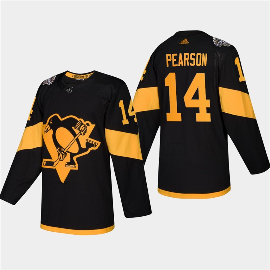Men's Tanner Pearson Penguins Black 2019 Stadium Series Stitched Jersey