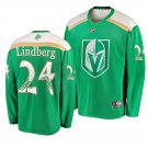 Golden Knights #24 Oscar Lindberg St. Patrick's Day Green Stitched Jersey