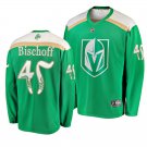 Golden Knights #45 Jake Bischoff St. Patrick's Day Green Stitched Jersey