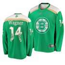 Bruins #14 Chris Wagner St. Patrick's Day Green Stitched Jersey
