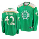 Bruins #42 David Backes St. Patrick's Day Green Stitched Jersey