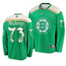 Bruins #73 Charlie McAvoy St. Patrick's Day Green Stitched Jersey