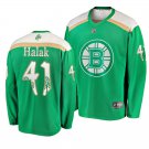 Bruins Jaroslav Halak St. Patrick's Day Green Stitched Jersey