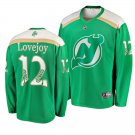 Devils Ben Lovejoy St. Patrick's Day Green Stitched Jersey Green
