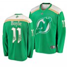 Devils #11 Brian Boyle St. Patrick's Day Green Stitched Jersey