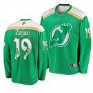Devils #19 Travis Zajac St. Patrick's Day Green Stitched Jersey