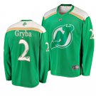 Devils #2 Eric Gryba St. Patrick's Day Green Stitched Jersey