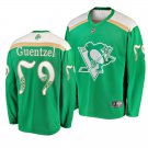 Penguins Jake Guentzel St. Patrick's Day Green Stitched Jersey Green