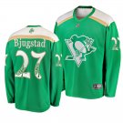 Penguins #27 Nick Bjugstad St. Patrick's Day Green Stitched Jersey