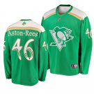 Penguins #46 Zach Aston-Reese St. Patrick's Day Green Stitched Jersey