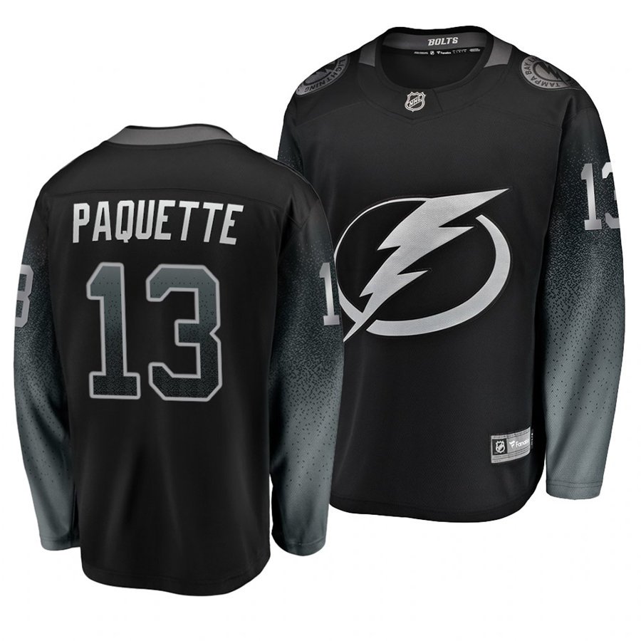 Lightning #13 Cedric Paquette Alternate Black Stitched Jersey
