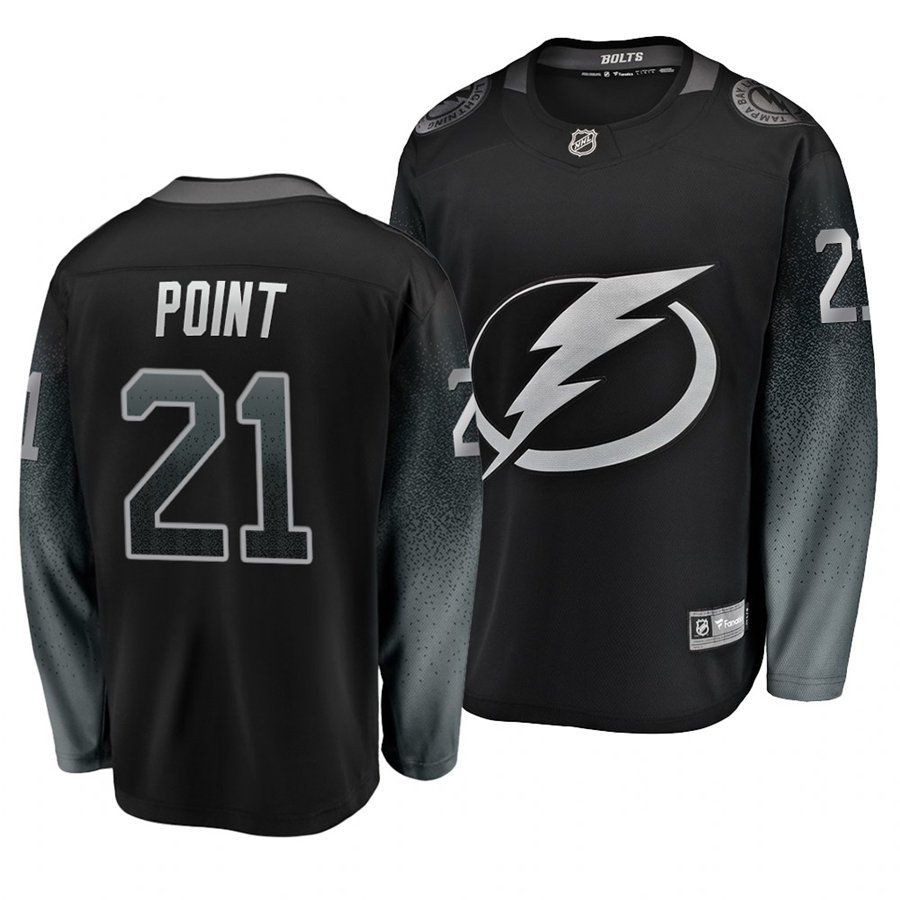Lightning #21 Brayden Point Alternate Black Stitched Jersey