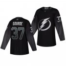 Lightning #37 Yanni Gourde Alternate Black Stitched Jersey