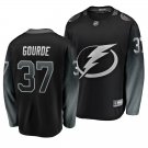 Lightning #37 Yanni Gourde Alternate Black Stitched Jersey