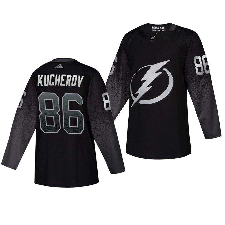 Lightning #86 Nikita Kucherov Alternate Black Stitched Jersey