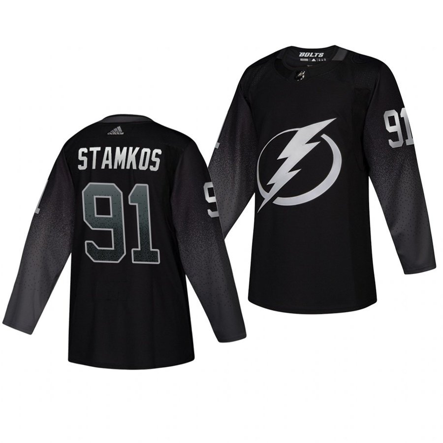 Lightning #91 Steven Stamkos Alternate Black Stitched Jersey