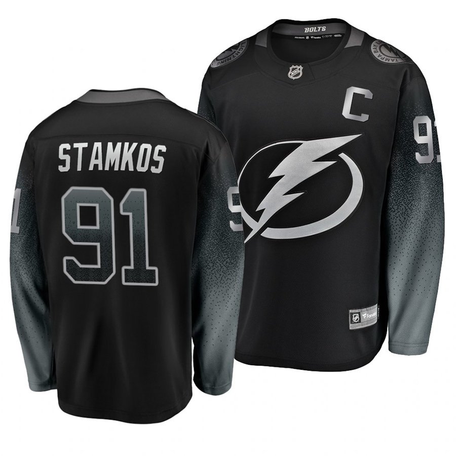 Lightning #91 Steven Stamkos Alternate Black Stitched Jersey