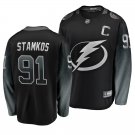 Lightning #91 Steven Stamkos Alternate Black Stitched Jersey