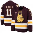 Minnesota–Duluth Bulldogs 11 Koby Bender Away Red Hockey Stitched Jersey
