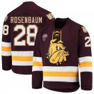 Minnesota–Duluth Bulldogs 28 Jake Rosenbaum Away Red Hockey Stitched Jersey