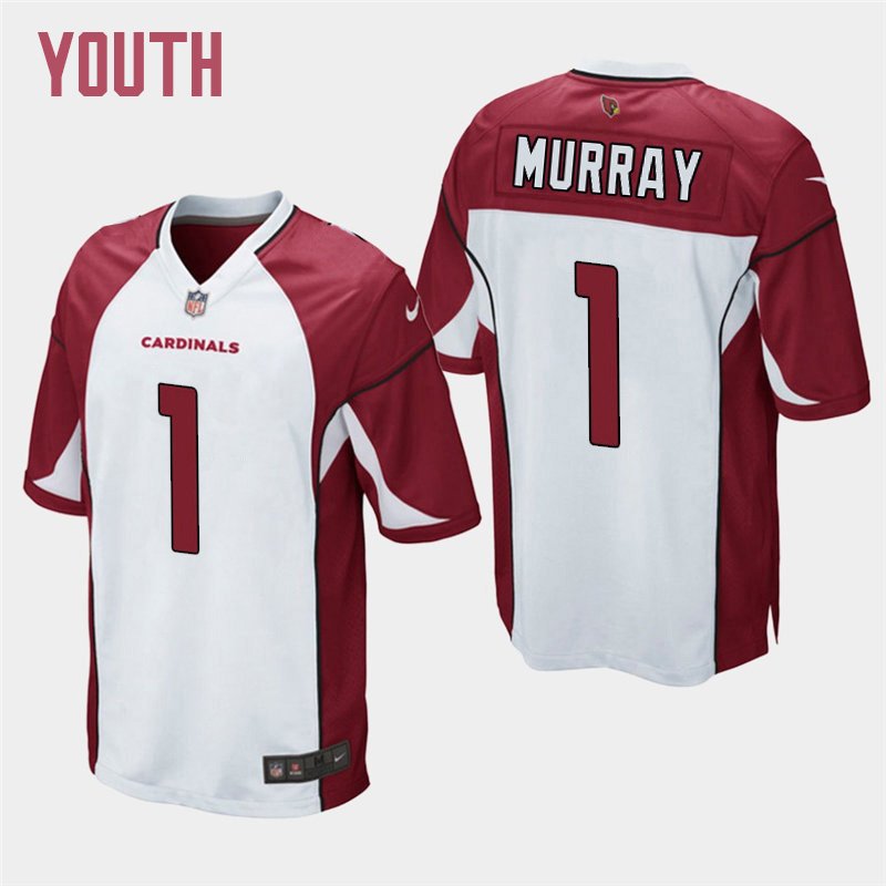 youth KYLER MURRAY Cardinals 2019 Draft Pick White Game Stitched Jersey