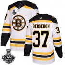 Men's Bruins #37 Patrice Bergeron White 2019 Stanley Cup Final Stitched Jersey