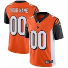 Mens Cincinnati Bengals Custom Name And Number Orange Stitched Jersey with Your Name And Number
