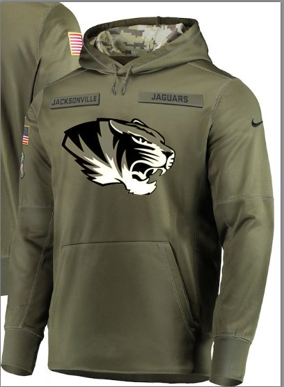 Missouri Tigers Olive 2018 Salute to Service Hoodie