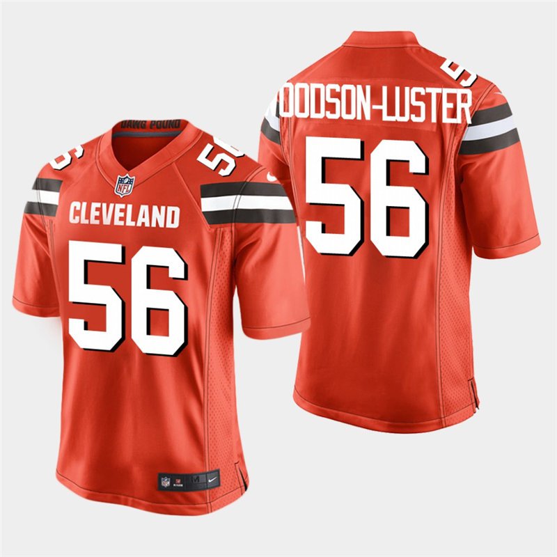 Browns Xavier Woodson Luster Orange Stitched Game Jersey