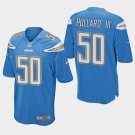 Charges Hayes Pullard Iii Blue Stitched Game Jersey